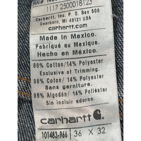 Carhartt‎ Mens Relaxed Fit Denim Jeans 36x32 Blue - Picture 7 of 9